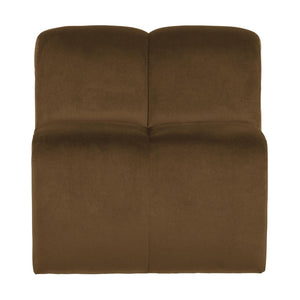 WOOOD Mojo eetkamerbank 84 cm met rugleuning velvet Honinggeel