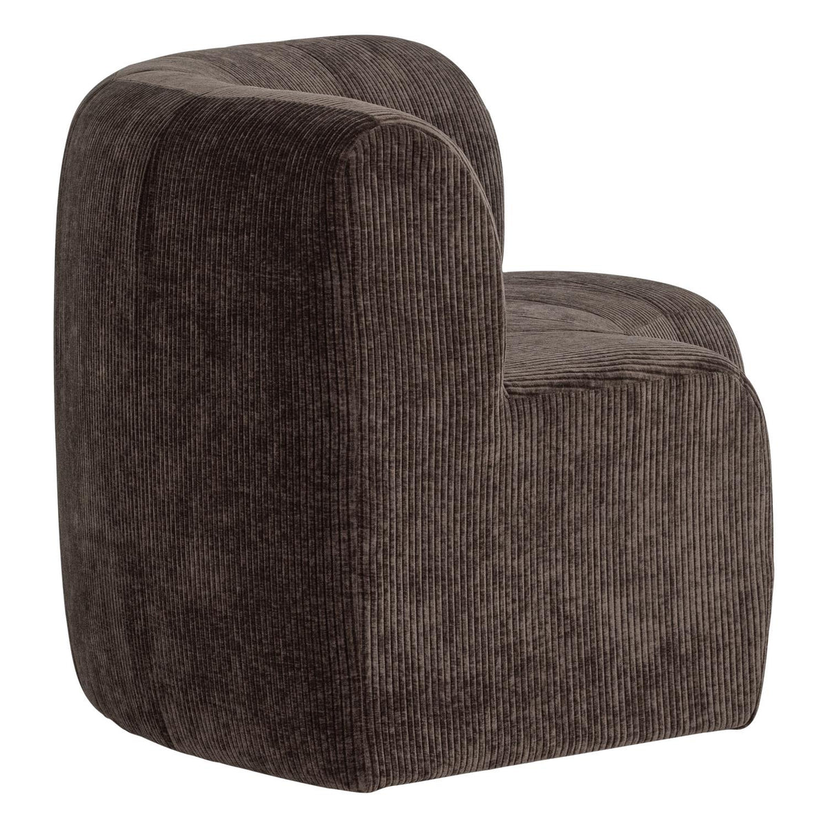WOOOD Mojo Base eetbank halfronde hoek rugleuning rib Bruin