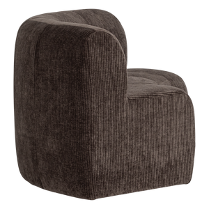 WOOOD Mojo Base eetbank halfronde hoek rugleuning rib Bruin