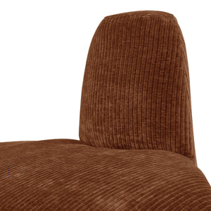 WOOOD Mojo Base eetbank hoek rond rugleuning rib Roestbruin