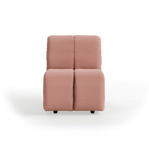 HKliving Wave bank middle small Linen Dusty Rose