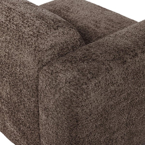 WOOOD Mojo Base 1-zits bank arm links wollig Bruin
