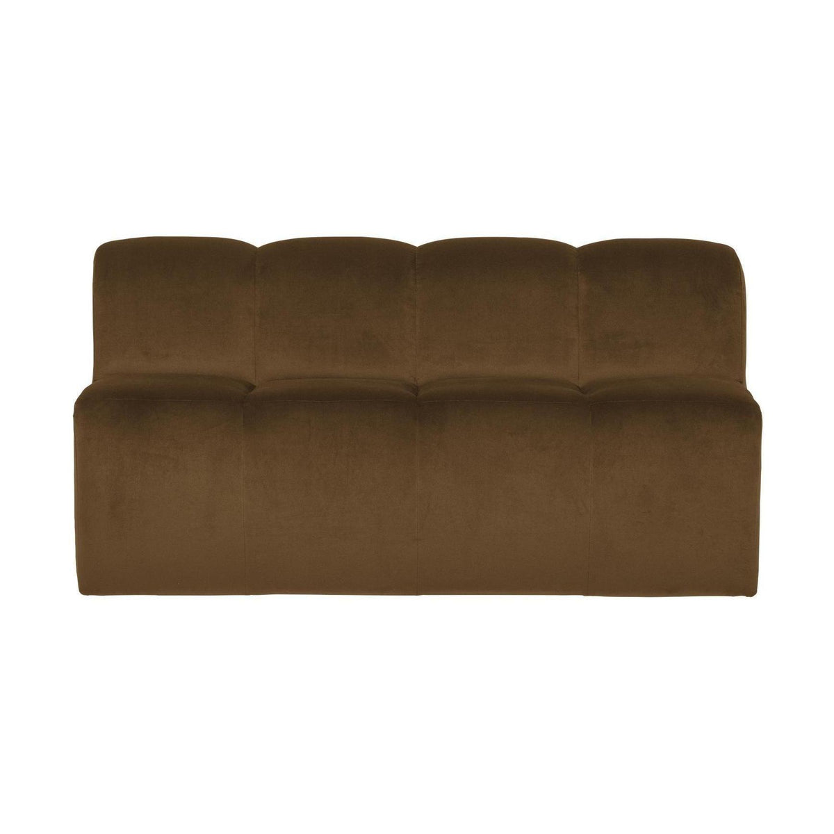 WOOOD Mojo eetbank 164 cm met rugleuning velvet Honinggeel