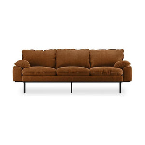 HKliving Retro 3-zitsbank Royal Velvet Caramel