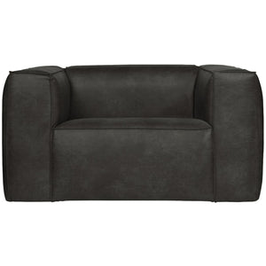 WOOOD Bean fauteuil Ecoleer Zwart
