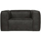 WOOOD Bean fauteuil Ecoleer Zwart