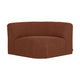 WOOOD Mojo Base bank hoekelement rond bouclé Roestbruin Melange