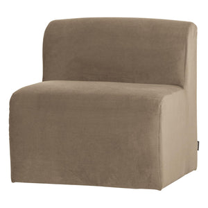 WOOOD Mojo Base eetkamerbank 84 cm met rugleuning velvet Khaki