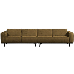 WOOOD Statement XL 4-zits bank 372 cm Structure Velvet Brass
