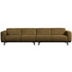 WOOOD Statement XL 4-zits bank 372 cm Structure Velvet Brass