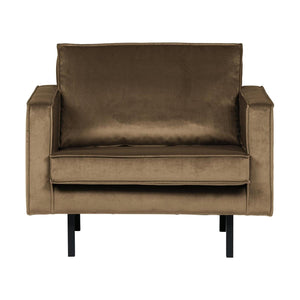 WOOOD Rodeo fauteuil velvet Taupe