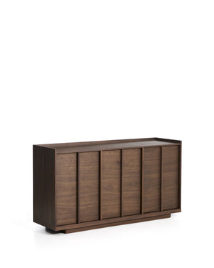 Kave Home Onix dressoir van notenfineer in donkere afwerking 150x80 cm