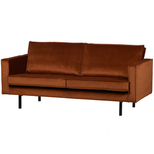 WOOOD Rodeo 2,5-zits bank velvet roest