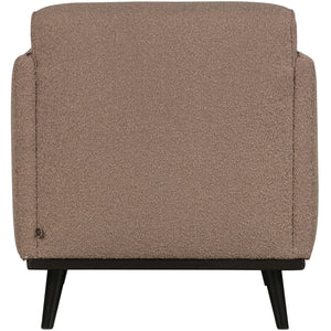 WOOOD Statement fauteuil met arm Bouclé Nougat