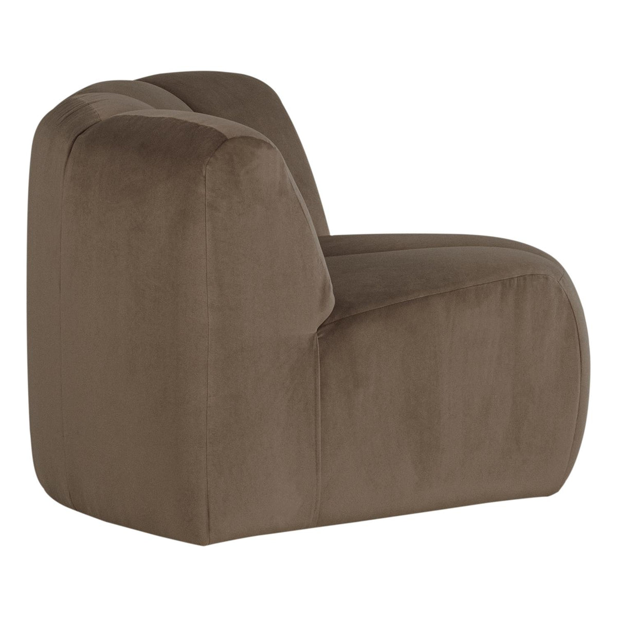 WOOOD Mojo bank hoekelement rond velvet Taupe