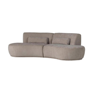 WOOOD Batavier 4-zits bank halfrond velvet Zand Melange
