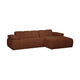WOOOD Mojo chaise longue bank rechts bouclé Roestbruin Melange