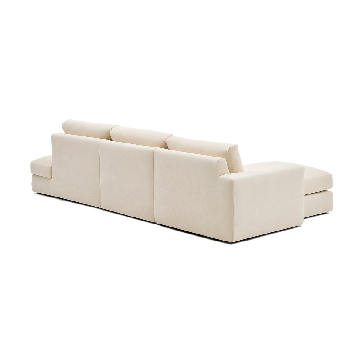 Kave Home Alea 5-zitsbank met chaise longue links Ecru