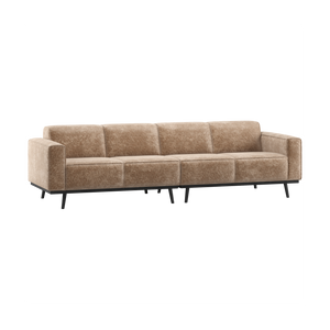 WOOOD Statement 4-zitsbank Chenille Velvet Taupe