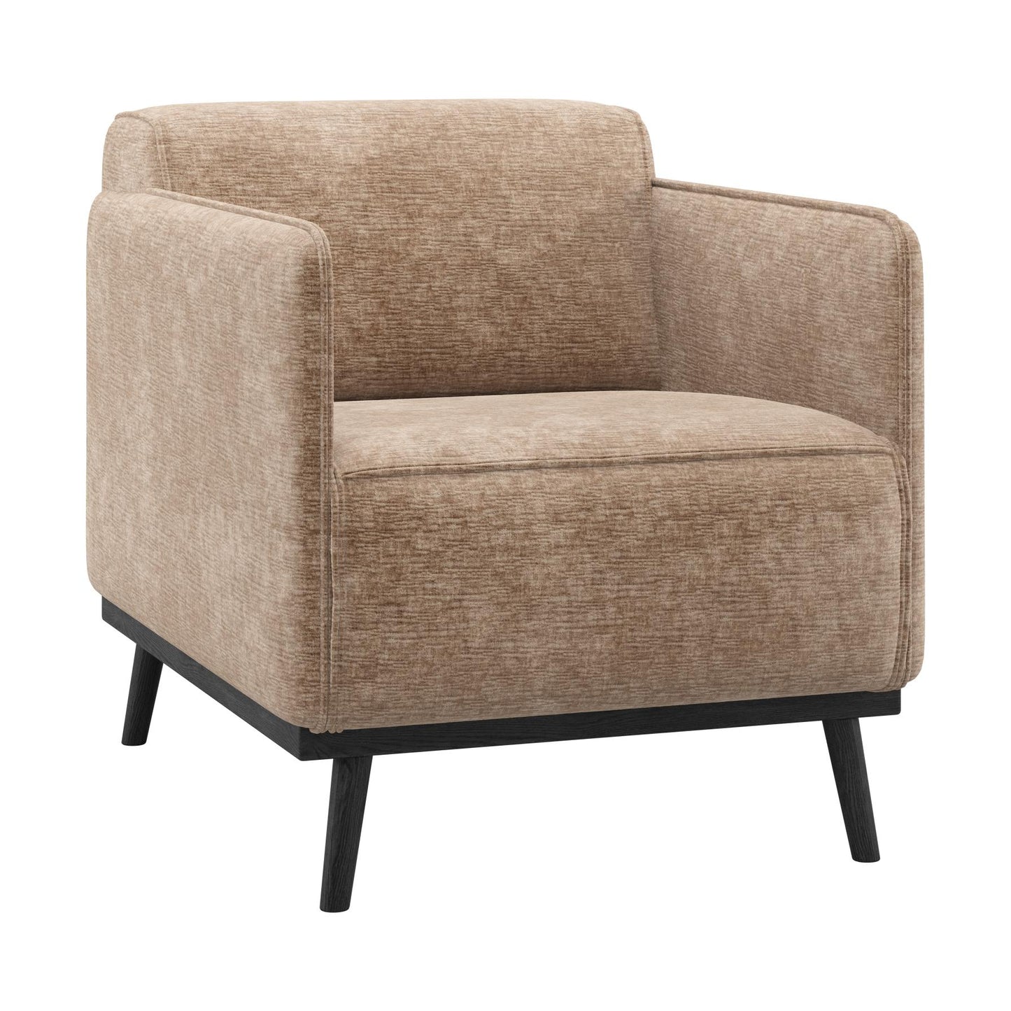 WOOOD Statement fauteuil met arm Chenille Velvet Taupe