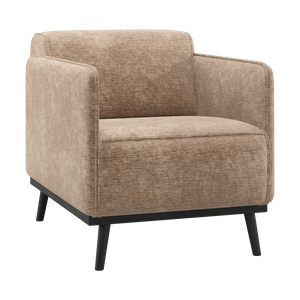 WOOOD Statement fauteuil met arm Chenille Velvet Taupe