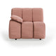 HKliving Wave bank left low arm Linen Dusty Rose