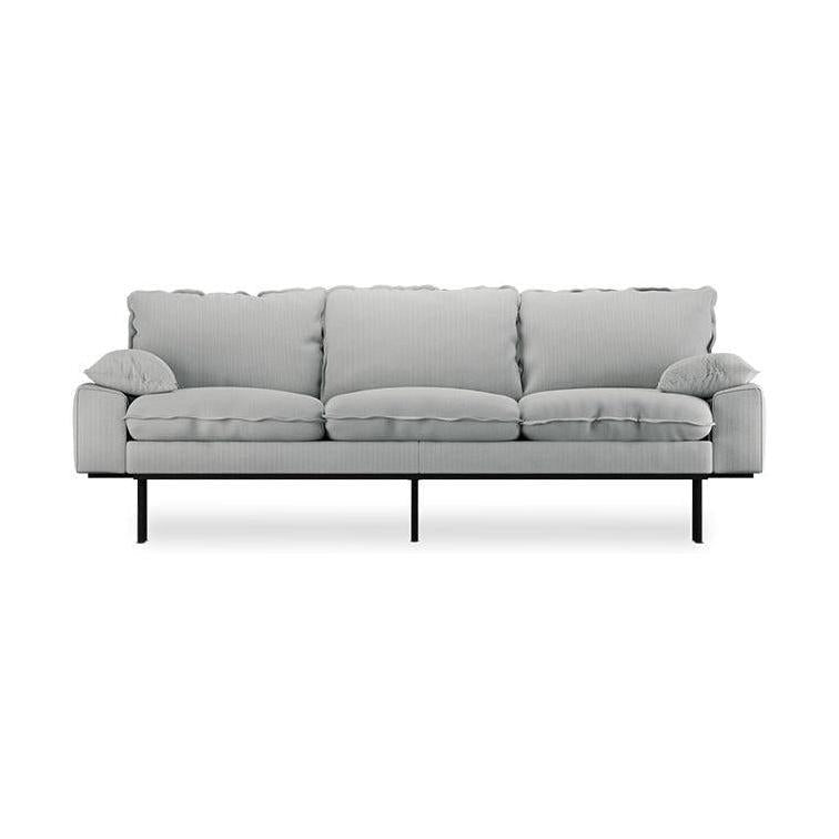 HKliving Retro 3-zitsbank Corduroy Rib Cream
