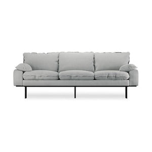 HKliving Retro 3-zitsbank Corduroy Rib Cream
