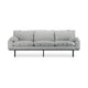 HKliving Retro 3-zitsbank Corduroy Rib Cream