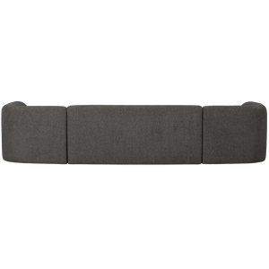 WOOOD Sloping U-vorm bank Grijs/Zwart Melange