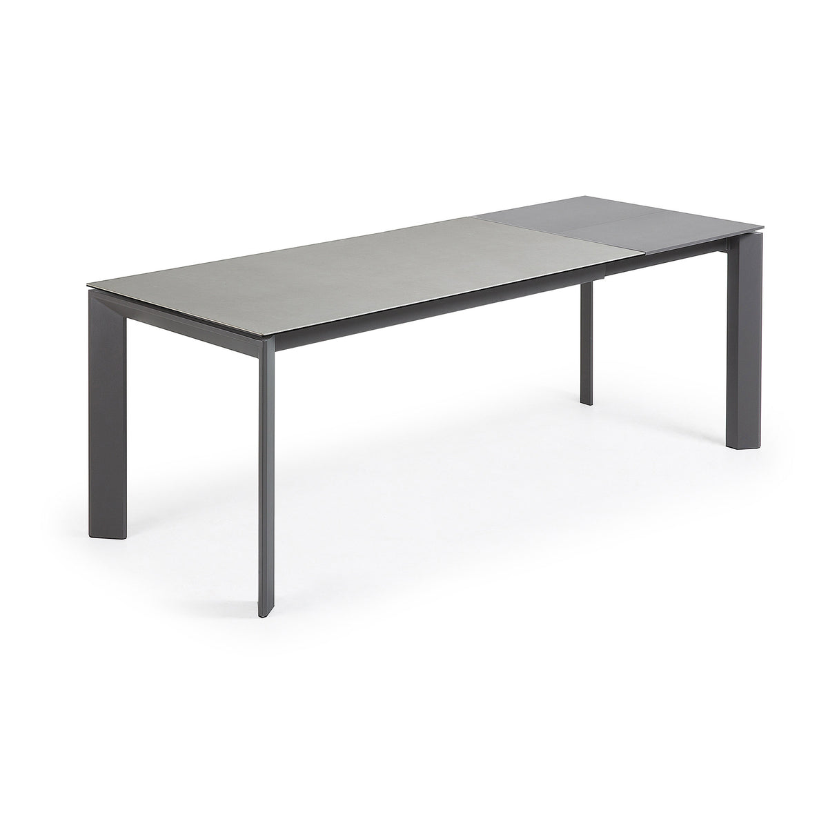 Kave Home Axis eettafel uitschuifbaar 160/220x90 cm Grijs