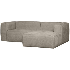 WOOOD Bean chaise longue bank rechts Grove Melange Travertin