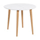 Kave Home Oqui eettafel uitschuifbaar rond Ø90 cm White/Natural