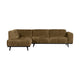 WOOOD Statement hoekbank links Structure Velvet Brass