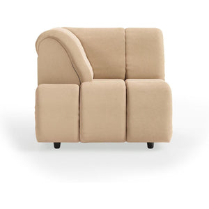 HKliving Wave bank left high arm Royal Velvet Cream