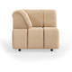 HKliving Wave bank left high arm Royal Velvet Cream