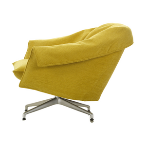 Vitra Bascule Lowback fauteuil Iroko Lemon sterpoot aluminium