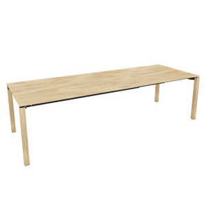 Mobitec Float T1201 eettafel uitschuifbaar 200(300)x100 cm mat gelakt eiken
