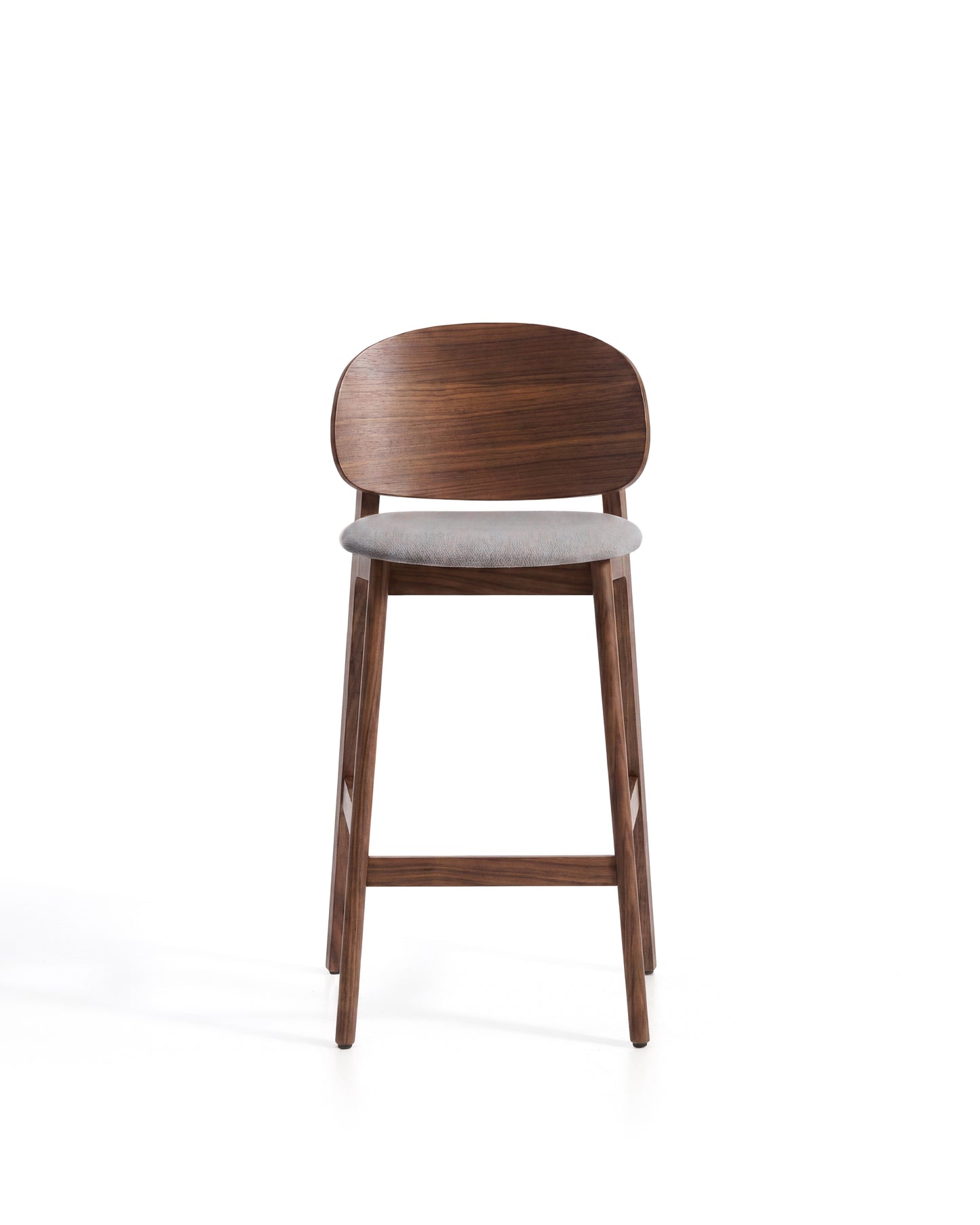 Kave Home Ludara barkruk H69 chenille Grey/Brown