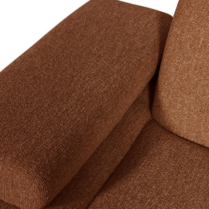 WOOOD Mojo 1-zits bank arm links bouclé Roestbruin