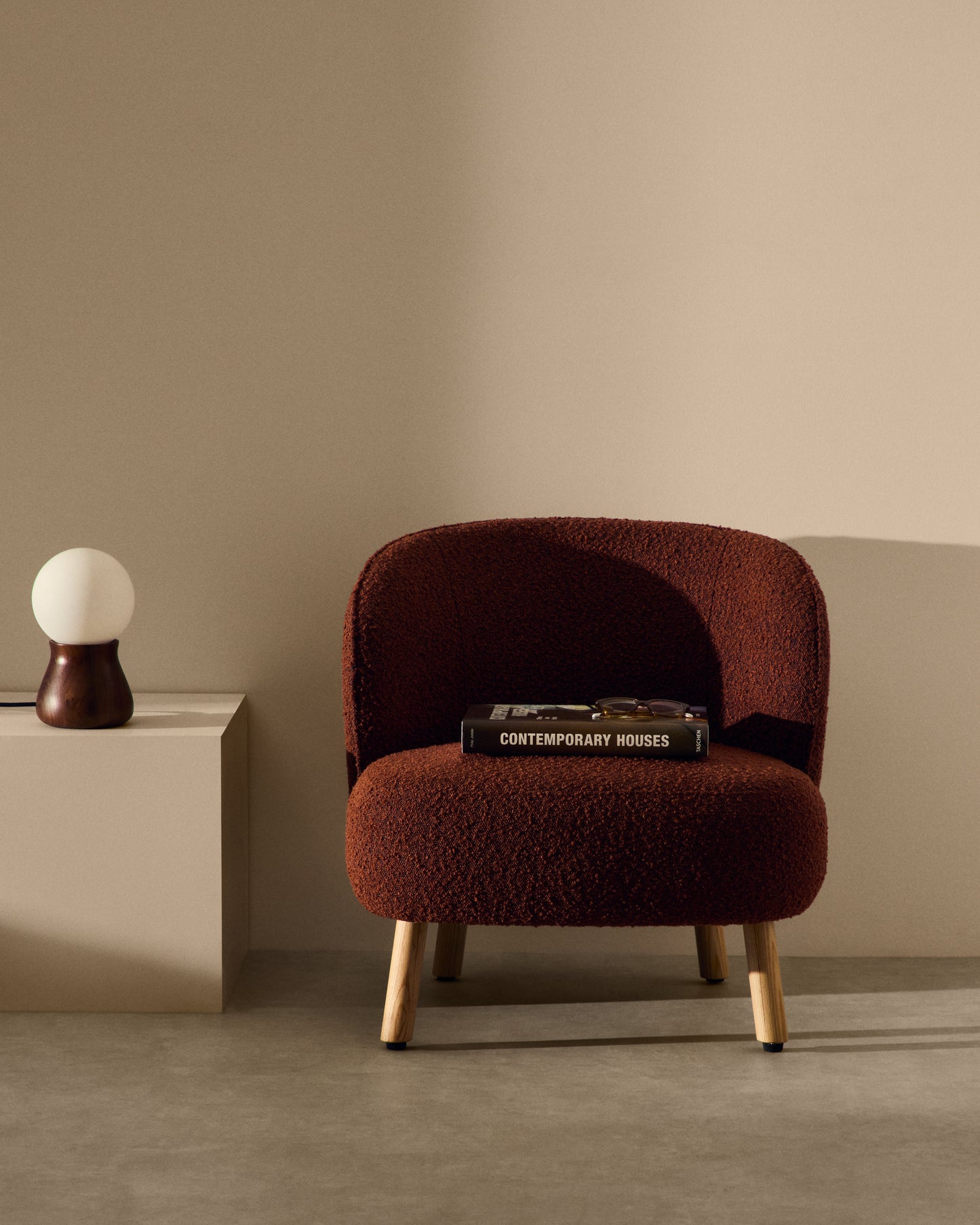 Kave Home Ulit fauteuil Terracotta naturel