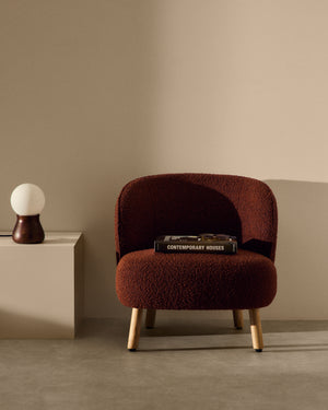 Kave Home Ulit fauteuil Terracotta naturel