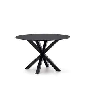 Kave Home Argo eettafel rond Ø120 Black/Black