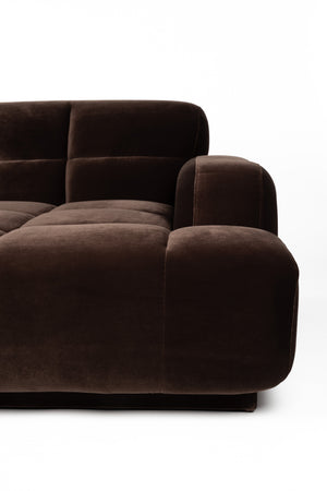 Zuiver Hazel 6-zitsbank Chaise Longue rechts Bruin
