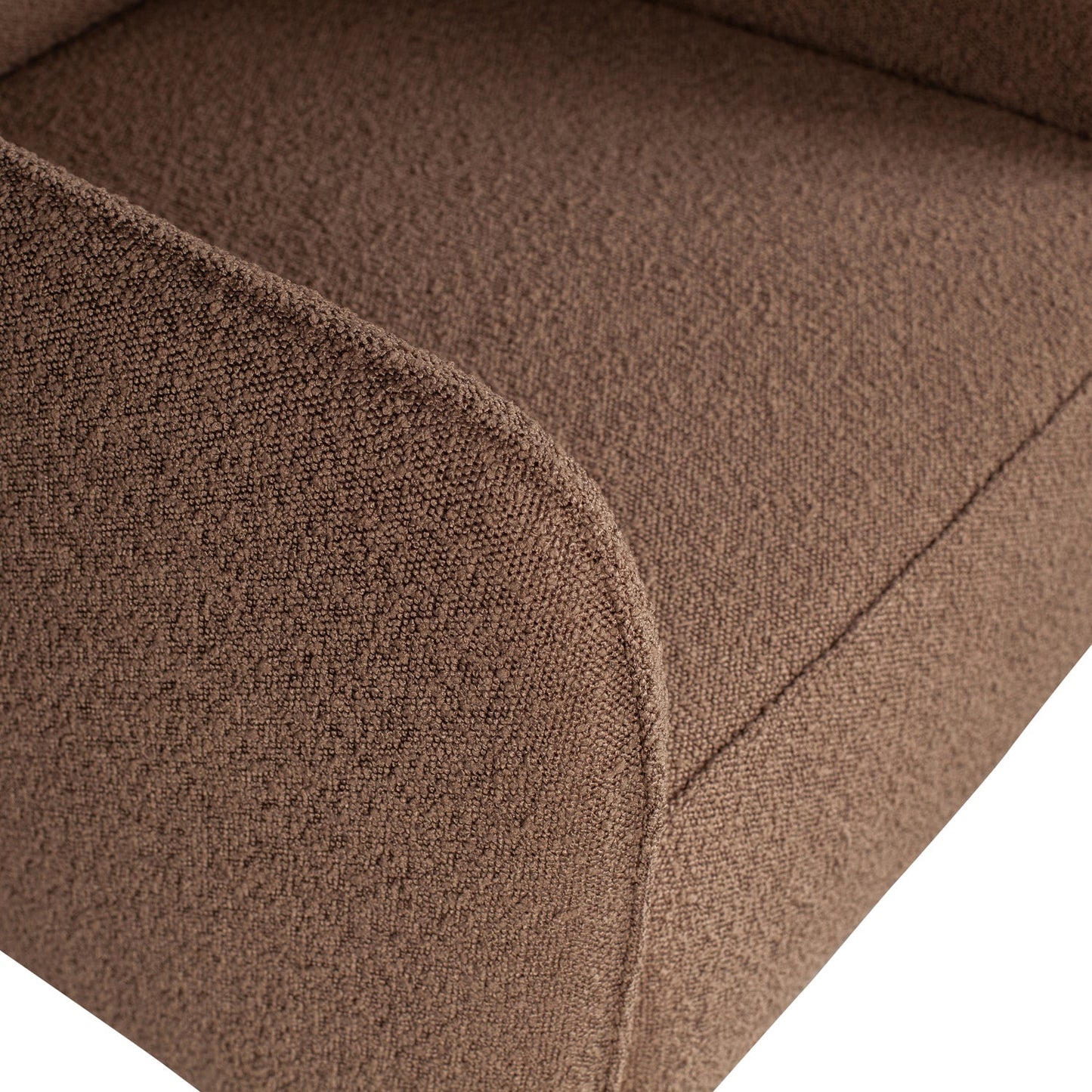 WOOOD Statement fauteuil met arm Bouclé Nougat