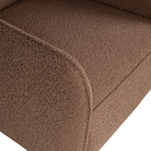 WOOOD Statement fauteuil met arm Bouclé Nougat