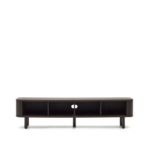 Kave Home Mailen tv-meubel met 2 deuren essen donkere afwerking 200 x 50 cm