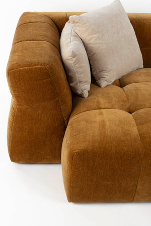 Dutchbone Hodge bank Chaise Longue links Okergeel