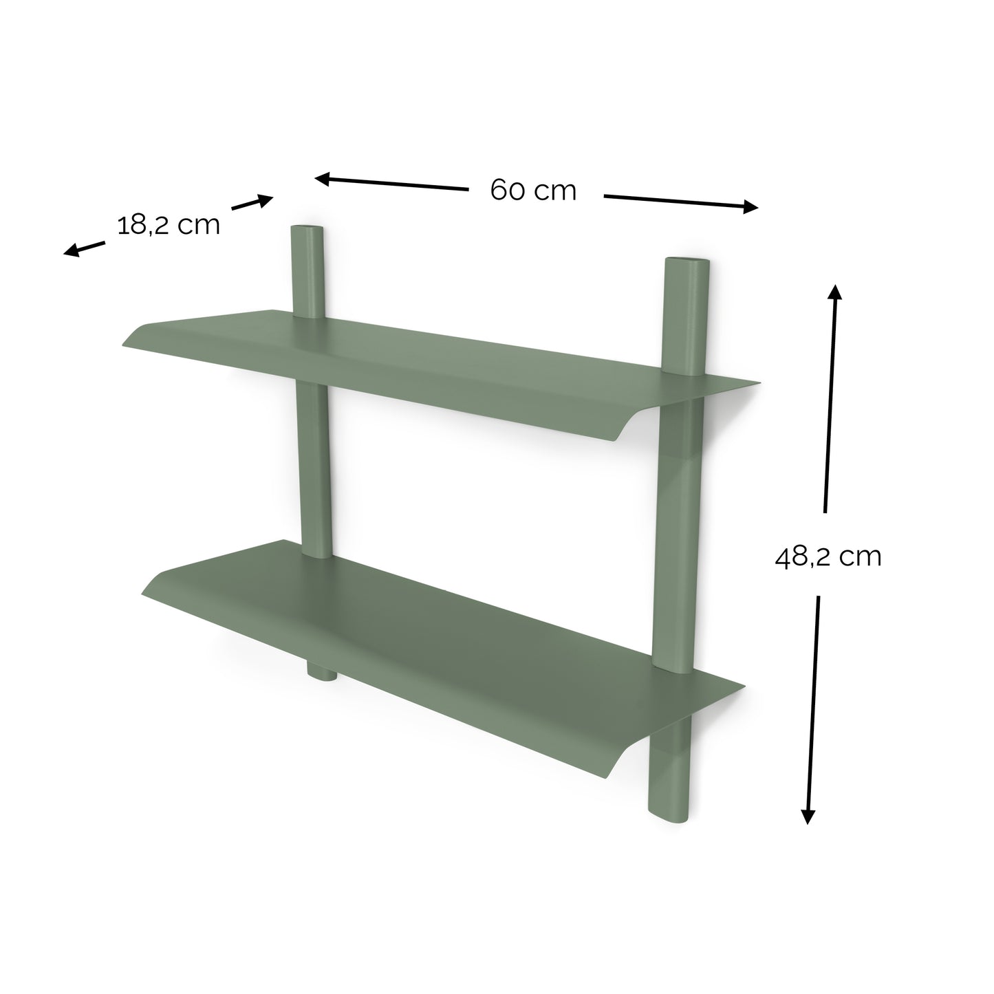 Spinder Design Hola 3 wandplank Dusty Green