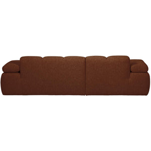 WOOOD Mojo chaise longue bank links bouclé Roestbruin Melange
